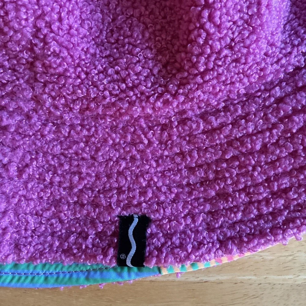 Crayola X Kohls Pink Faux Fur / Fleece Bucket Hat Festival Y2K